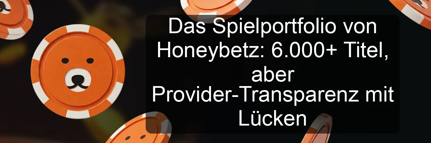 Das Spielportfolio von Honeybetz: 6.000+ Titel, aber Provider-Transparenz mit Lücken Das Spielportfolio von Honeybetz: 6.000+ Titel, aber Provider-Transparenz mit Lücken